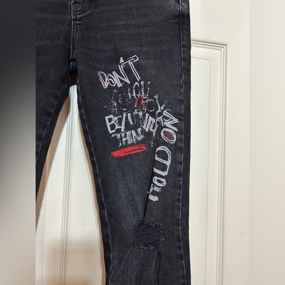 ZARA TRAFALUC punk rock jeans SIZE 4 - Picture 5 of 11